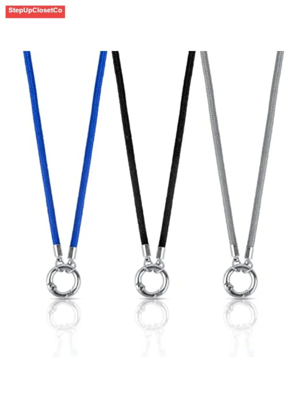 3 Pack Eyeglass Holder Necklace Glasses Strap Chain Stainless Steel Loop